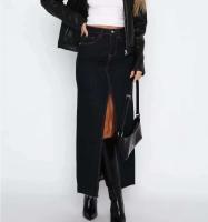 Falda vaquera abierta de cintura alta para mujer, falda larga de moda de medio cuerpo - details 6