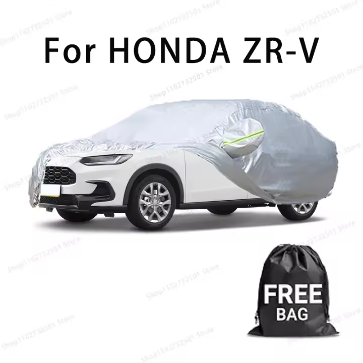 Funda de coche para HONDA ZR-V, cubierta completa, cubierta de protección solar impermeable, accesorios para coches resistentes a los arañazos, color plateado - 1