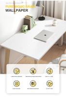 Pegatina de Renovación de Muebles Blanco Puro Autoadhesiva, Impermeable, Decoración de Madera para Escritorio Armario Puerta - details 0