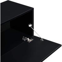 Mueble de TV de pared Evaton de 140 x 33 x 30 cm, mesa de centro flotante, consola de pared blanca de alto brillo. - details 12