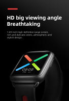 Reloj inteligente con pantalla completamente táctil de 1,69 pulgadas, oxígeno, presión arterial, prueba de frecuencia cardíaca, recordatorio de llamadas entrantes, IP67 - details 3
