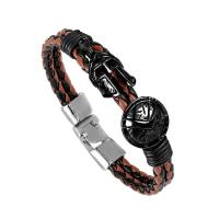 Nuevo cuero vintage lujoso hecho a mano de Guerrero Sparta, pulseras de mujer, joyas, regalos exquisitos, pulseras de hombre - details 16