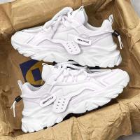 Nuevos zapatos deportivos informales transpirables para correr con suela gruesa de malla, zapatos deportivos de moda para correr y caminar para hombre - details 10