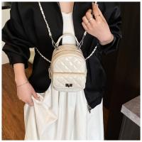 Moda pequeña fragancia textura portátil pequeña mochila diamante cadena de alto sentido versátil mochila diaria - details 25