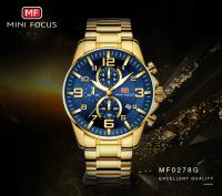 Reloj de lujo para hombre dorado, esfera grande y llamativa, luminoso, resistente al agua, de acero inoxidable, éxito de ventas en Oriente Medio para hombre de negocios. - details 0
