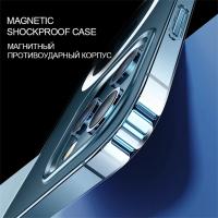 Para Magsafe fundas transparentes magnéticas para iPhone 15 14 13 12 11 Pro Max X XR Max 7 8 Plus carga inalámbrica cubierta de PC a prueba de golpes - details 4