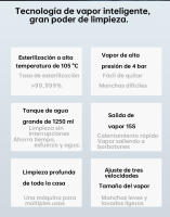 Limpiador a vapor portátil de 2500 W, hidrolavadora con esterilización a alta temperatura para el hogar, el coche, la cocina y el aire acondicionado. - details 1