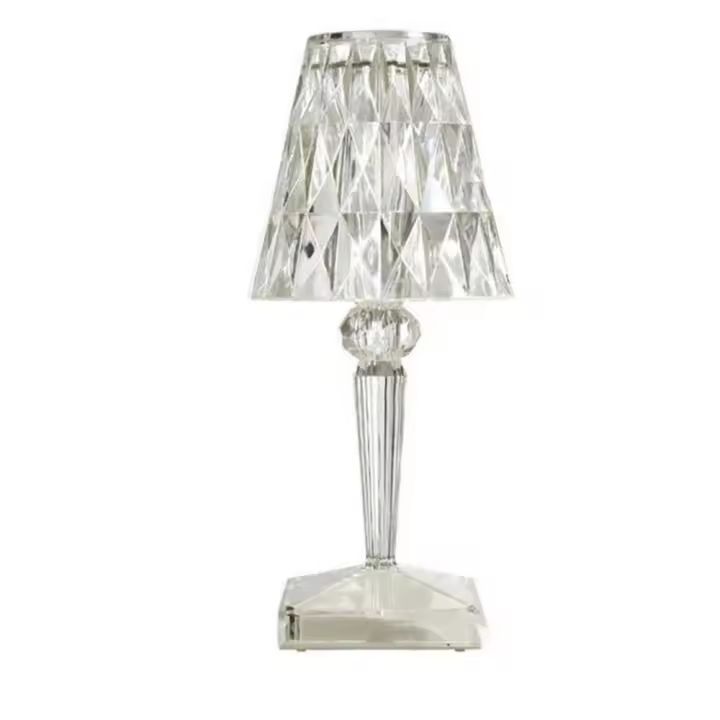 Ausolee-Lámparas de mesa LED de cristal, lámpara de mesita de noche de diamante acrílico, creatividad moderna - 1