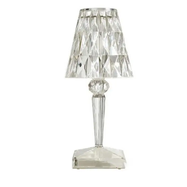 Ausolee-Lámparas de mesa LED de cristal, lámpara de mesita de noche de diamante acrílico, creatividad moderna - 1