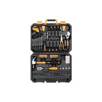 Herramientas Completa con Destornillador Electrico/Taladro con bateria de 8V, Maletin de 126 Piezas, Caja profesional de herramientas Domésticas de Bricolaje para Oficinas y Jardín, Gris - details 9