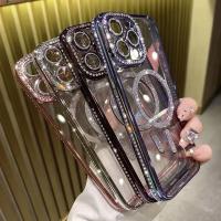 Funda Transparente de Diamante para iPhone Carga Inalámbrica Magnética Accesorios de Electrónica - details 18