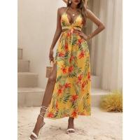 Nueva falda de mujer, estampada, sin espalda, de ence, con abertura - details 15