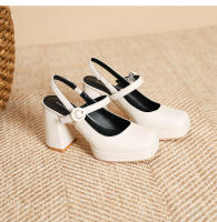 Zapatos Mary Jane de charol con punta cuadrada y tacón en bloque estilo hada = - details 24