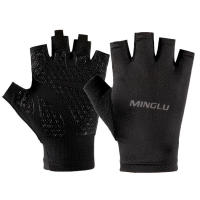 Guantes de Ciclismo de medio dedo acolchados, ligeros, transpirables, antideslizantes, amortiguadores, 1 par - details 10