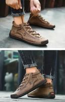 Zapatos informales de cuero hechos a mano para hombre, mocasines de invierno con piel, zapatos cómodos para caminar, zapatos planos para hombre, gran oferta - details 10