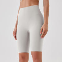 Pantalones cortos de yoga para mujer, leggings deportivos transpirables, cintura alta, para entrenamiento y gimnasio - details 19