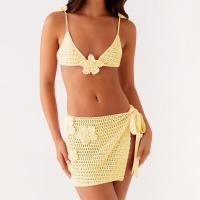 Conjunto de Falda de Crochet para Mujer Top de Tanque con Halter, Mini Falda de Playa Hueco - details 5