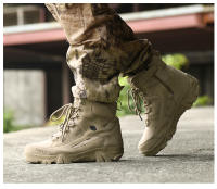 Botas tácticas militares impermeables para hombres, zapatos de seguridad para el trabajo, escalada, senderismo, botines al aire libre, desierto - details 8