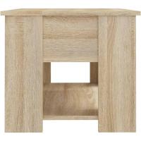 Mesa de centro, mesa auxiliar, consola lateral, salón, sofá, sala de estar, cafetería, muebles, mobiliario, madera contrachapada blanca, 79x49x41 cm - details 51