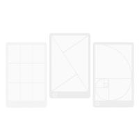 Fibonreci-buscador de vista de composición, visor de regla de posicionamiento de visualización de fotos, relación dorada, 3 piezas - details 0