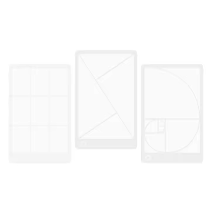 Fibonreci-buscador de vista de composición, visor de regla de posicionamiento de visualización de fotos, relación dorada, 3 piezas - 1