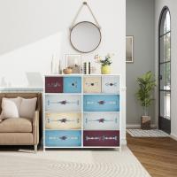 con 10 cajones de tela, cómoda para dormitorio, mueble de almacenamiento, muebles de dormitorio, cómoda para cocina, oficina, pasillo, mueble para TV con cajones - details 15