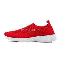 Nuevo estilo 2025, proveedores de zapatos para caminar baratos para mujer, peso ligero, tejido sin cordones, talla grande 43, zapatillas cómodas para mujer, blanco puro - details 3