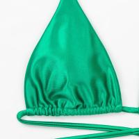 Conjunto de Bikini de Ajuste Adelgazado Estilo de Triángulo con Lazo Cruzado Brillante - details 19