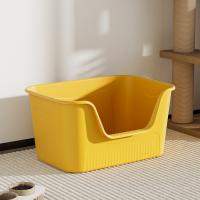 Caja de arena semicerrada Extra grande para gatos, productos para mascotas, inodoro abierto a prueba de salpicaduras, Extra grande - details 8