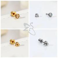 ZS-pendientes de tuerca de acero inoxidable para niños y mujeres, joyería de Piercing de hélice de cartílago, flor linda, mariposa, 1 pieza, 20G - details 6