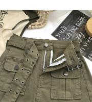 Falda de Denim de Cintura Alta para Mujer Estilo Coreano Versátil Cinturón Moda de Talla Grande - details 21