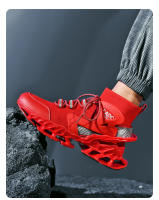Zapatos de calcetín alto a la moda para hombre, zapatos deportivos informales antideslizantes para exteriores, zapatos transpirables para correr, calzado deportivo para caminar y trotar - details 25