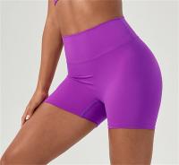 Pantalones cortos deportivos de Yoga, pantalones cortos de cintura alta para realzar la cadera, Fitness, correr, pantalones cortos de 3 puntos, medias de gimnasio de secado rápido - details 9