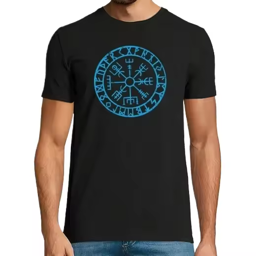 Símbolo Vegvisir Camisetas hombre clásica premium de vikingos - 1