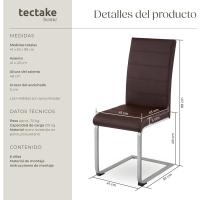Juego de Sillas de Terciopelo Sillas de Comedor Ergonómicas Versátiles - details 53