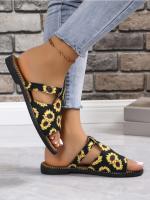 2025 verano nuevas flores de colores sandalias de una palabra absorbentes de sudor transpirables de gran tamaño mujeres - details 11