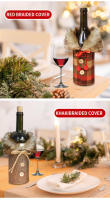Bolsa enfriadora de champán, fundas navideñas de felpa para botellas de vino tinto - details 0