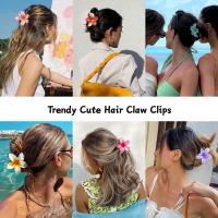 Pinza para el pelo con forma de flor para mujer, accesorio para el cabello, 6 piezas, grande, para pelo grueso, fino, estilo dulce - details 4
