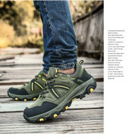 Zapatos de senderismo al aire libre para hombre, zapatillas deportivas de escalada para hombre, botas de montaña impermeables para caza táctica - details 13