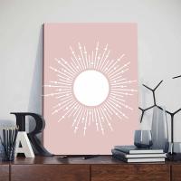 Póster Decorativo Rosa para Habitación de Niñas con Marco Pintura en Lienzo de Amor de Mariposa Arte de Pared para Cuarto de Bebé Marca JUBEER Material Lienzo - details 6