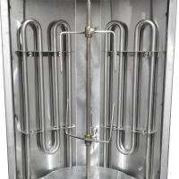 Barbacoa de gas de acero inoxidable, 3000 W, profesional, vertical, giroscopiadora, 2 quemadores, barbacoa de mesa, barbacoa - details 8