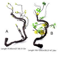 Selva de Plástico Flexible - Ramas de Vides - Simulación de Ramas de Escalada de Jungla - Rama de Esquina de Reptil Flexible - Lagarto - Decoración para Acuarios - details 7