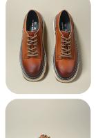 Nuevos zapatos de cuero para hombre, de cuero genuino de alta gama, zapatos de cuero vacuno puro con suela blanda - details 3