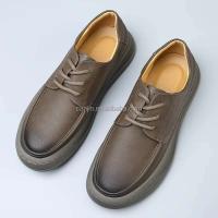 Nuevos zapatos Oxford informales de piel de vaca de alta gama para hombre, diseño italiano de moda, calzado deportivo para barco, duraderos y de alta gama, novedad de 2025 - details 6