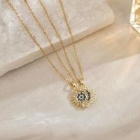 Conjunto magnético de sol y luna, collar de 2 piezas con luz de sol y luna, anillo de regalo, collar de sol dorado, collar de luna plateado, joyería a juego para pareja, regalo de joyería cósmica para ella, regalo moderno para el me - details 3