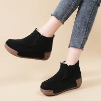 Botines clásicos forrados de piel para mujer, botas de suela antideslizante, ligeras, peludas, cómodas, cálidas para la nieve, para exteriores, Invierno - details 8