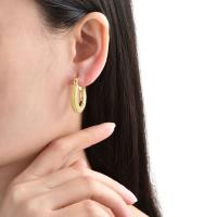 Pendientes de Aro de Cobre chapados en oro redondo a la Moda para Mujer, joyería vintage, accesorios para Regalos de fiesta de aniversario de Boda - details 3