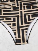 Bañador De Una Pieza Con Estampado De Leopardo Para Mujer, Bañador Con Escote Halter, Espalda Descubierta Sexy, Moda increíble Para Mujer - details 3