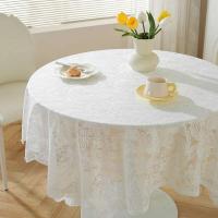 Romántico Ence estilo francés mesa de boda blanca, manteles de mesa de comedor, decoraciones de cocina - details 8