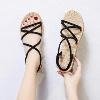 2025 Sandalias de mujer, zapatos de playa planos y cómodos, estilo romano, punta cerrada, zapatos de moda de verano - details 6
